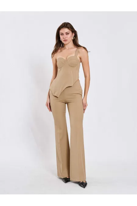 071781 Tek Omzu Askılı Asimetrik Bluz