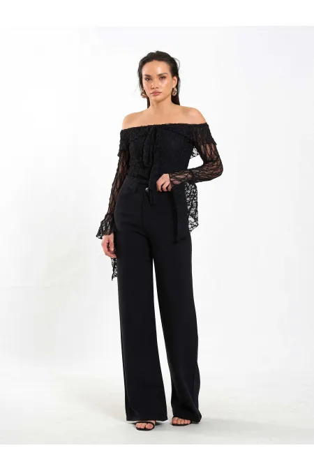 031659 Tencel Straight Leg Trousers