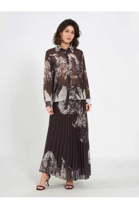 Chemise en mousseline effet aquarelle 080813