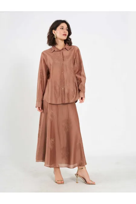 Chemise oversize brodée 080781