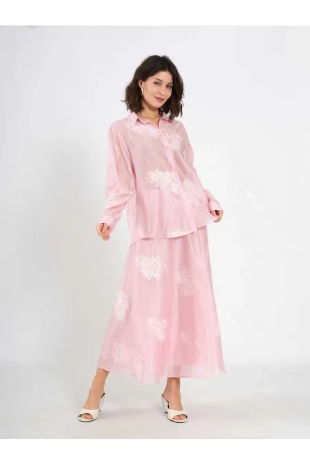 Chemise oversize brodée 080781
