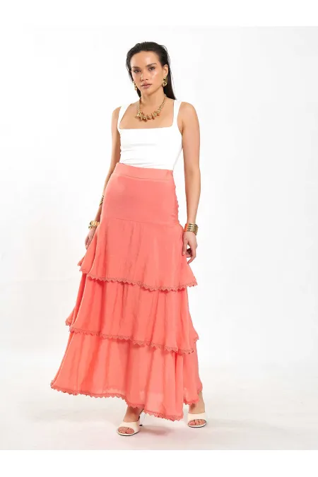 Jupe à volants superposés 041040