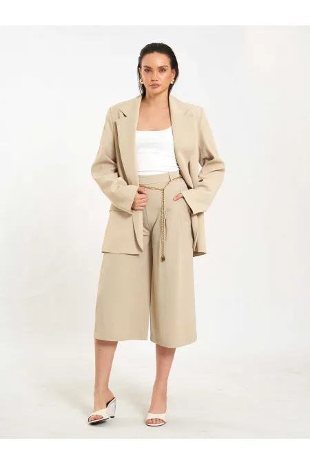 010872 Zincir Kemerli Bermuda