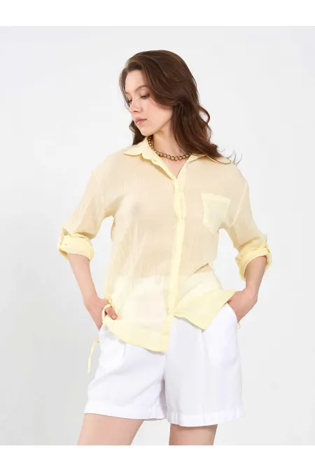 080825 Cotton Shirt with Hem 080825 Cotton Shirt with Hem