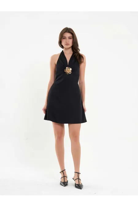 111644 Mini Dress with Front Buckle