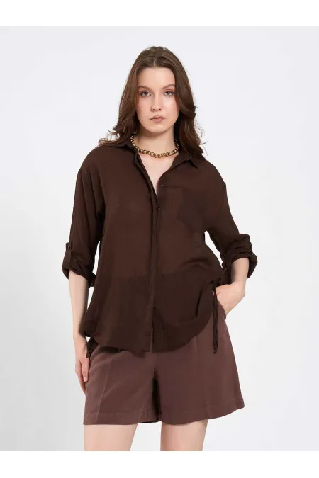 080825 Cotton Shirt with Hem 080825 Cotton Shirt with Hem