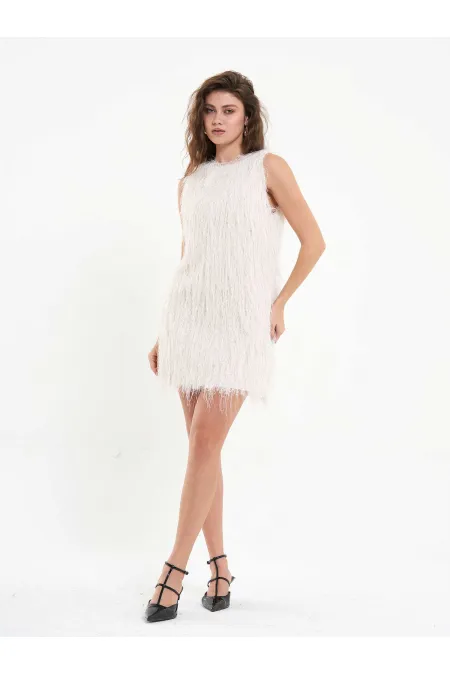 111634 Fringed Mini Dress