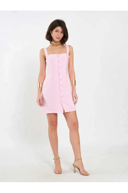 Robe courte boutonnée 111707