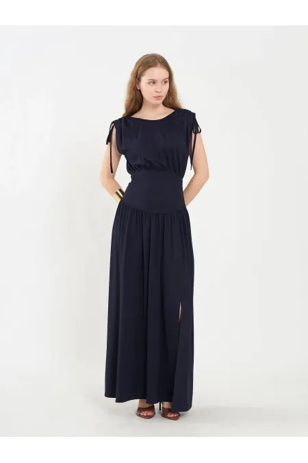 111691 Long Dress with Waistband