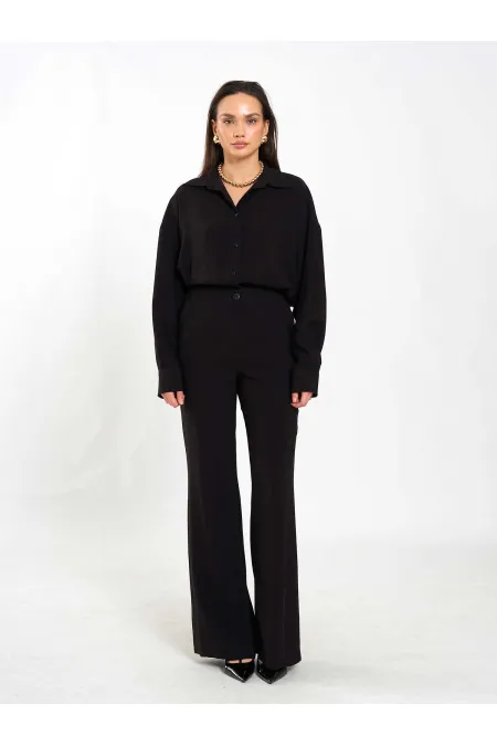 031651 Düz Kemer Pantolon