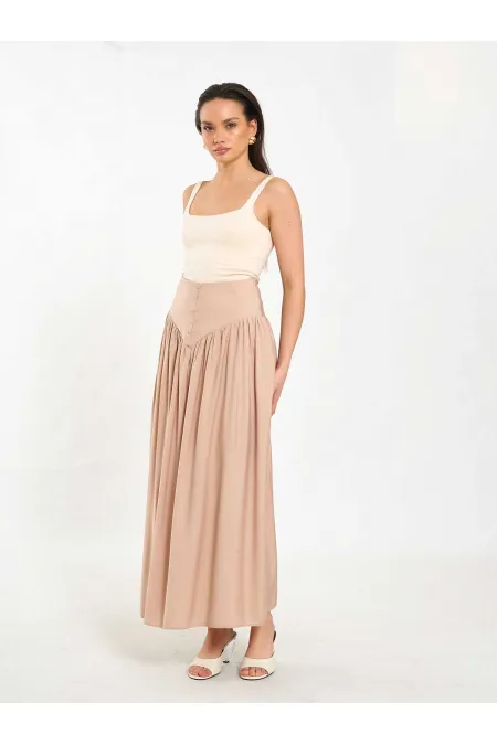 Jupe longue boutonnée sur le devant, style corset, référence 041171