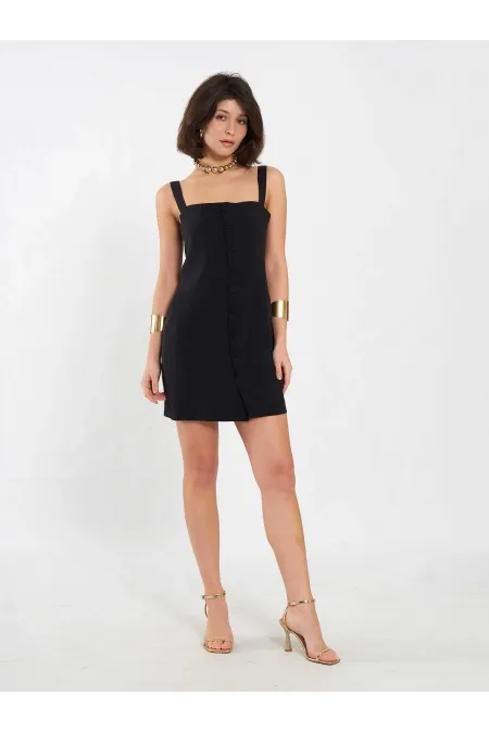 Robe courte boutonnée 111707