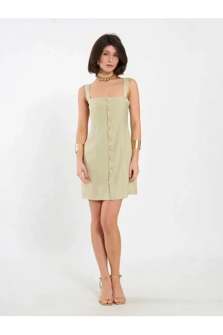 Robe courte boutonnée 111707