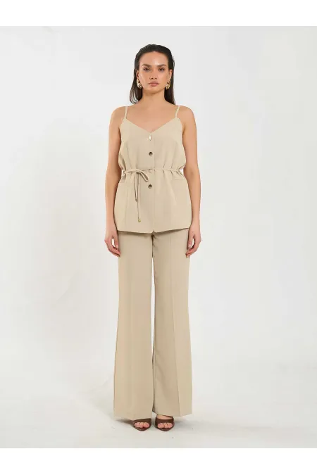 Pantalon à ceinture droite 031657