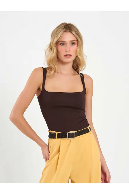 071857 Square Neck Strappy Blouse