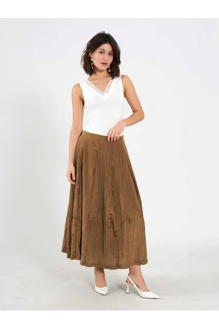 Jupe midi évasée 041188 avec dos élastiqué