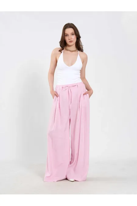 031678 Elastic Waist Detail Belted Trousers 031678 Elastic Waist Detail Belted Trousers