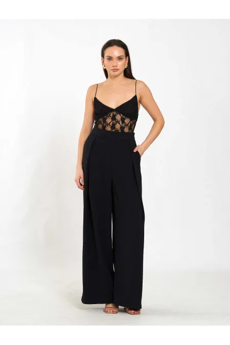 031635 A pileli Bol Paça Pantolon