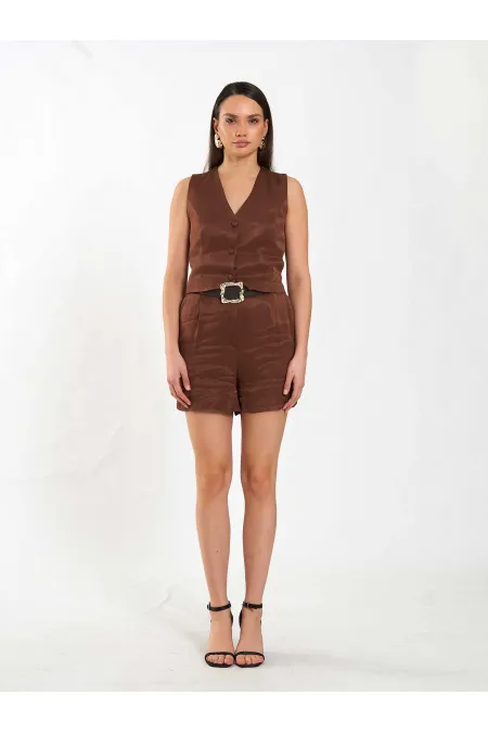 010874 Pileli Mini Şort