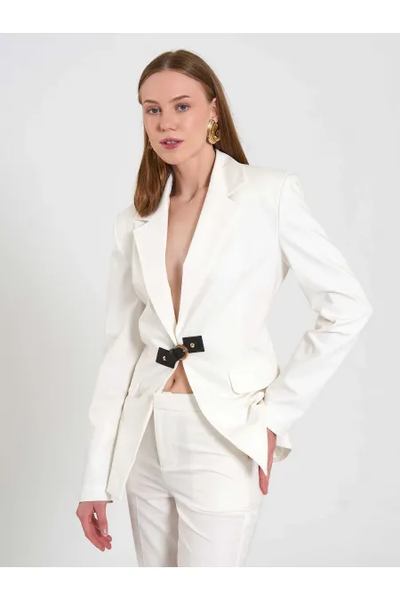 131066 Stella Jacket with Front Belt Buckle