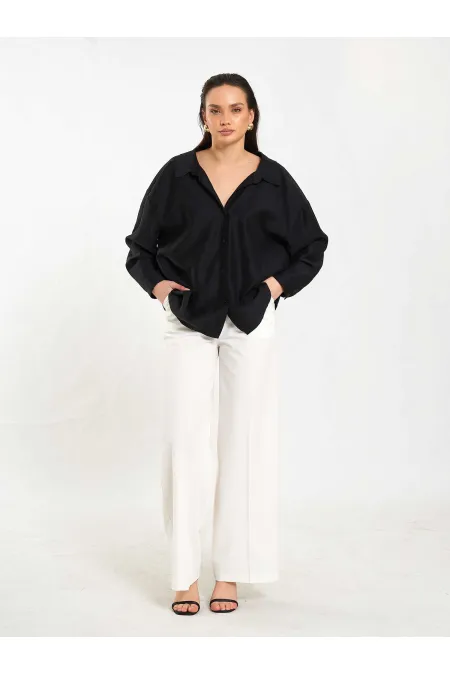 Chemise oversize à col ouvert 080811