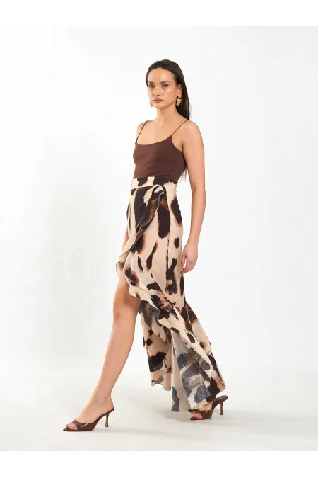 Jupe à volants à motifs 041178