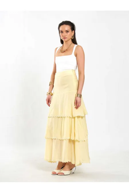 Jupe à volants superposés 041040