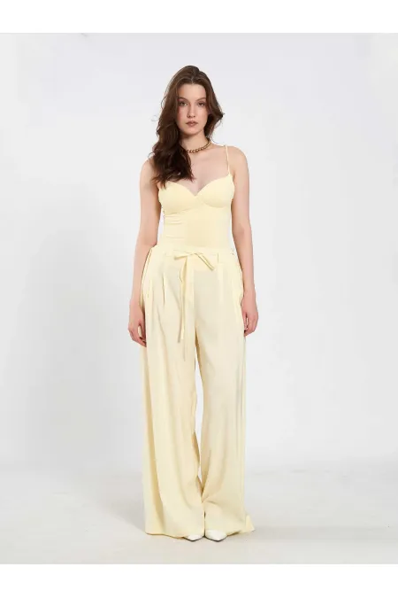 031678 Elastic Waist Detail Belted Trousers 031678 Elastic Waist Detail Belted Trousers