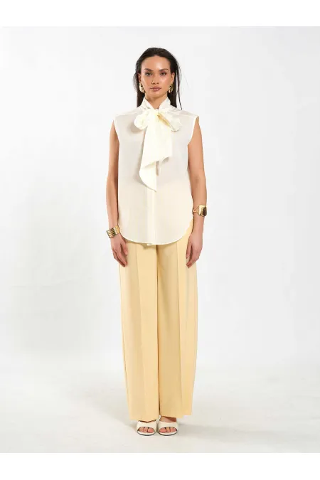 Chemise sans manches à motif évasé 080804