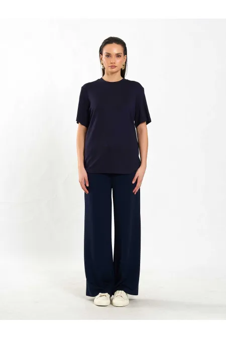 T-shirt oversize à col rond 050733