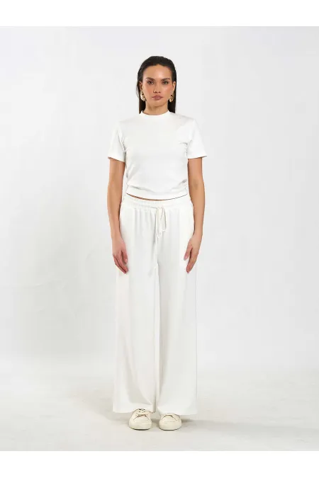 T-shirt court à col rond 050734