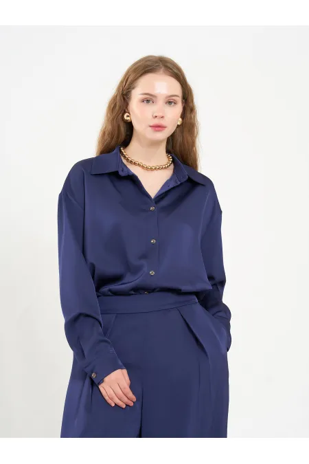 080771 Basic Satin Shirt