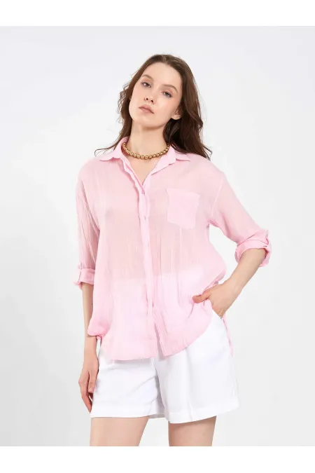 080825 Cotton Shirt with Hem 080825 Cotton Shirt with Hem