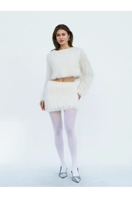 041118 Mini-jupe à franges