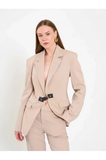 131066 Stella Jacket with Front Belt Buckle