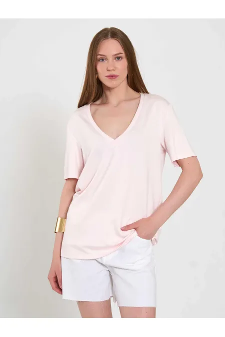 050736 V-Neck Knitted T-Shirt