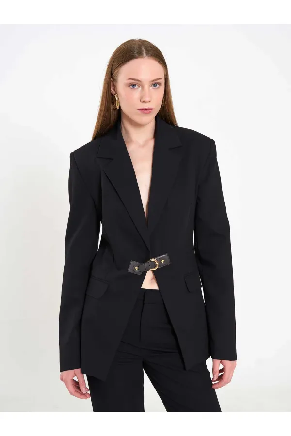 131066 Stella Jacket with Front Belt Buckle