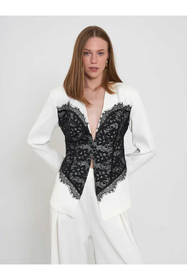 131064 Lace Corset Fit Jacket