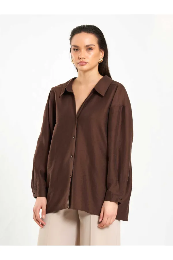 Chemise oversize à col ouvert 080811