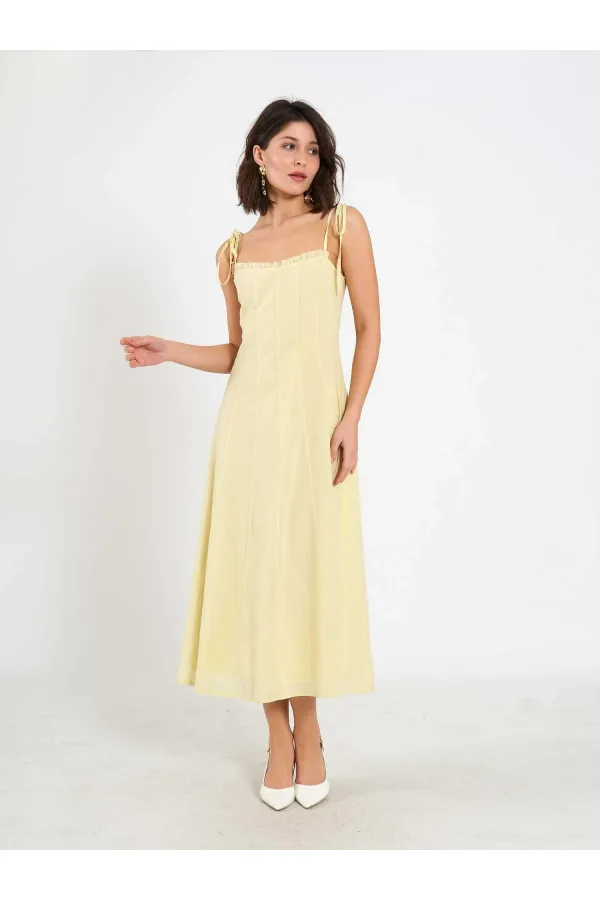 111554 Ruffled Voile Midi Dress