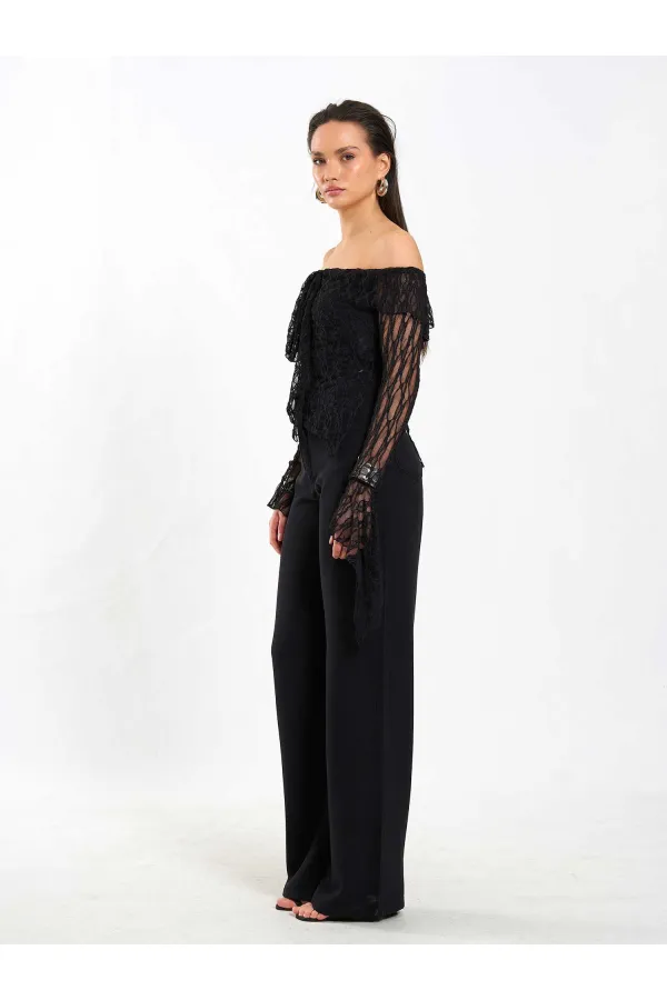 031659 Tencel Straight Leg Trousers