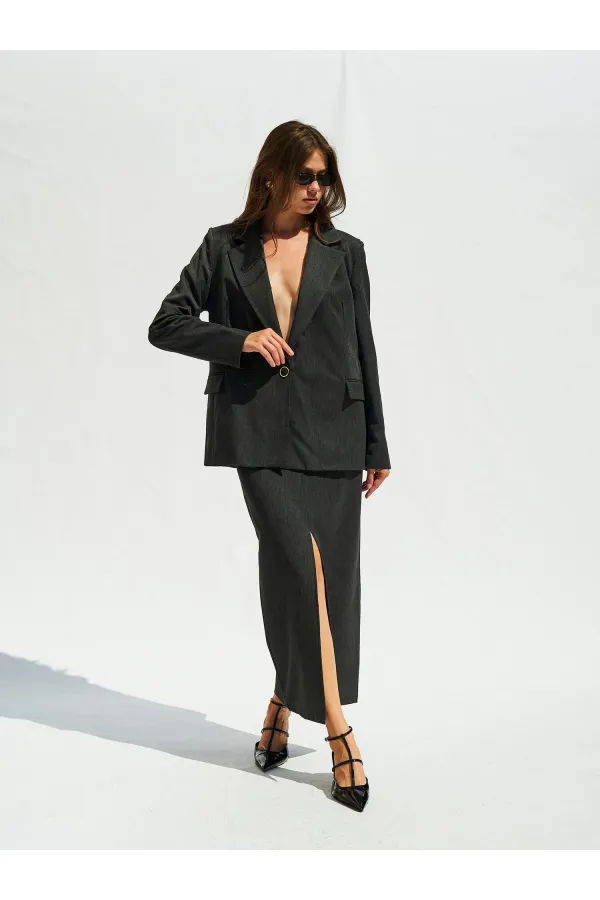 130984 Veste blazer à un bouton