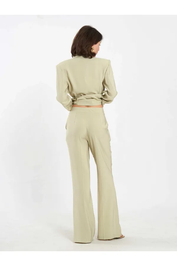 Pantalon à ceinture droite 031663