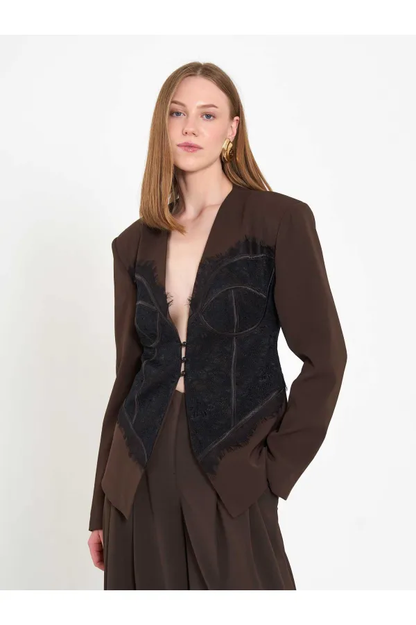 131064 Lace Corset Fit Jacket