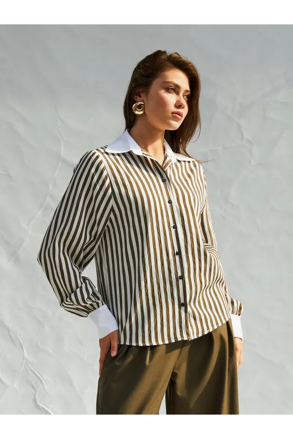 080726 Garnili Erkek Yaka Gömlek