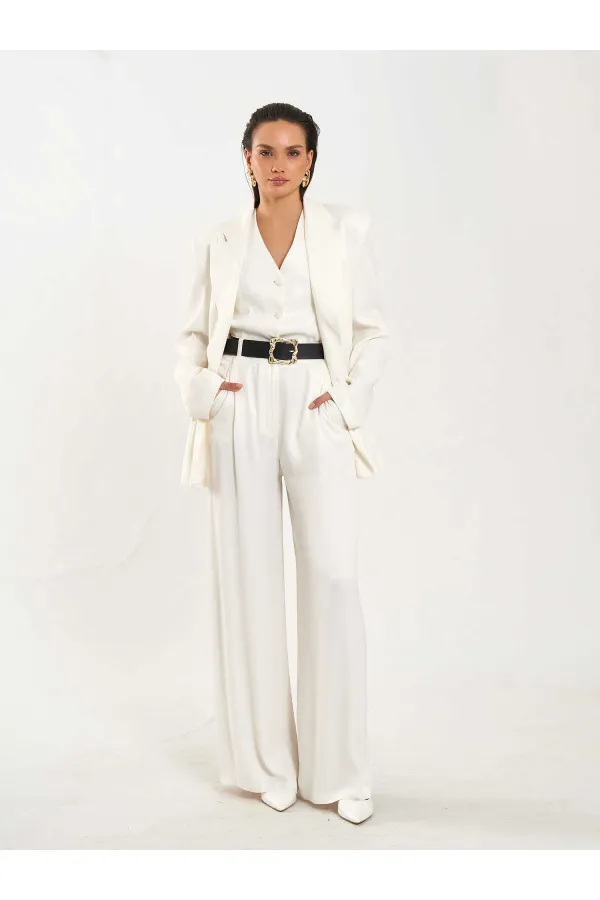 131055 Tek Düğme Oversize Ceket