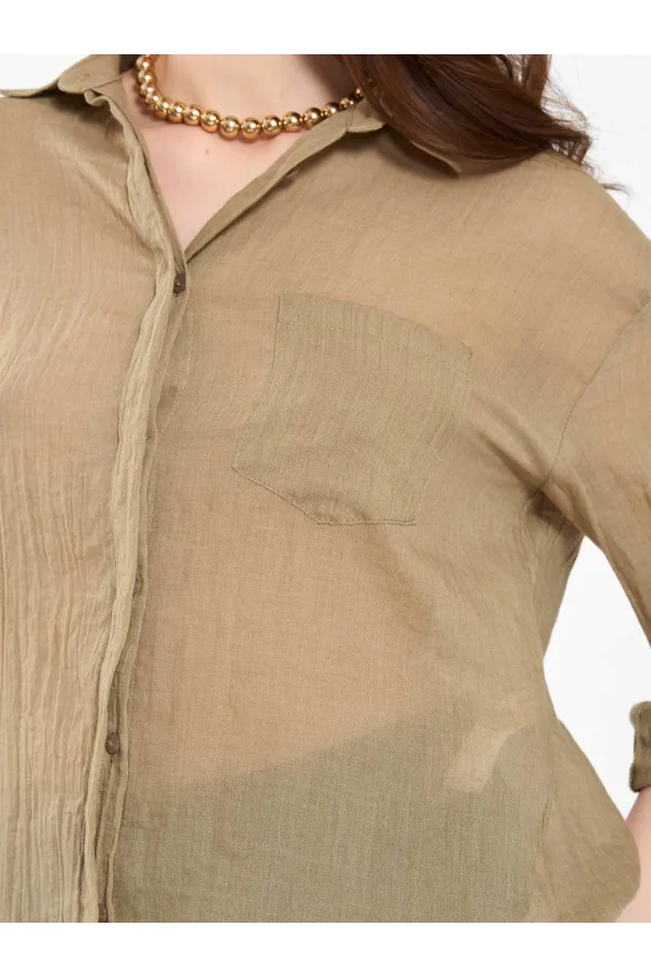 080825 Cotton Shirt with Hem 080825 Cotton Shirt with Hem