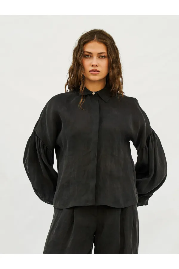 220579 Balloon Sleeve Shirt and Trouser Set