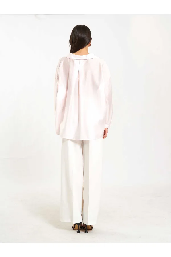 Chemise oversize à col ouvert 080811