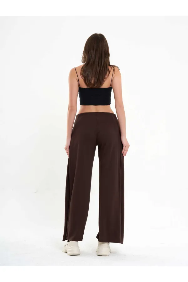 031595 Wide Leg Trousers with Side Pleats